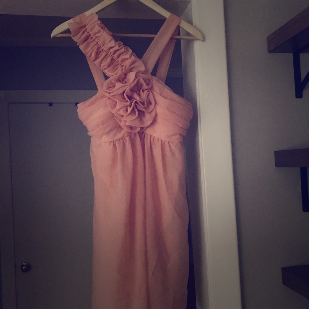 Soft pink formal knee length dress
